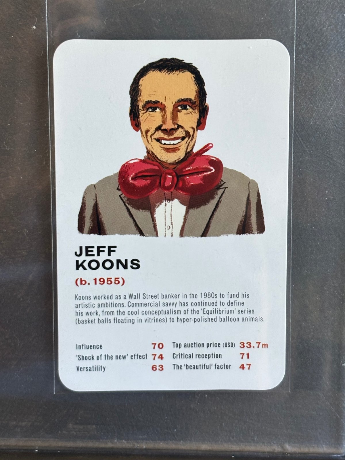 2014 The Art Game Jeff Koons card