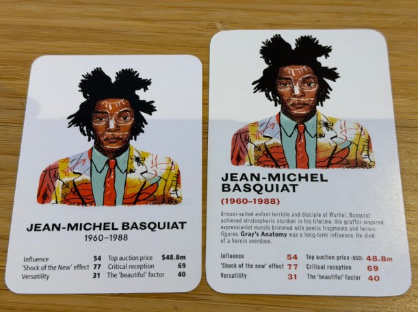 Basquiat fronts: new edition on the left, 2014 first edition on the right