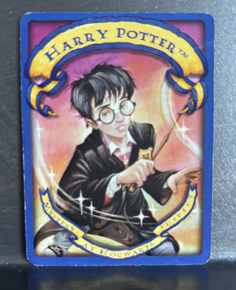 Mattel “Mystery at Hogwarts” Harry Potter character card, front