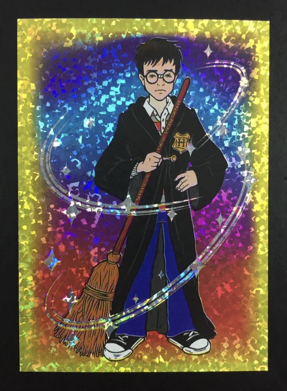 Panini “Book Illustration” holo sticker #2, Harry Potter, front