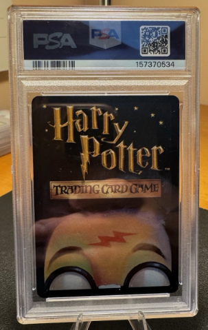 WOTC Harry Potter TCG, PSA slab back showing certification